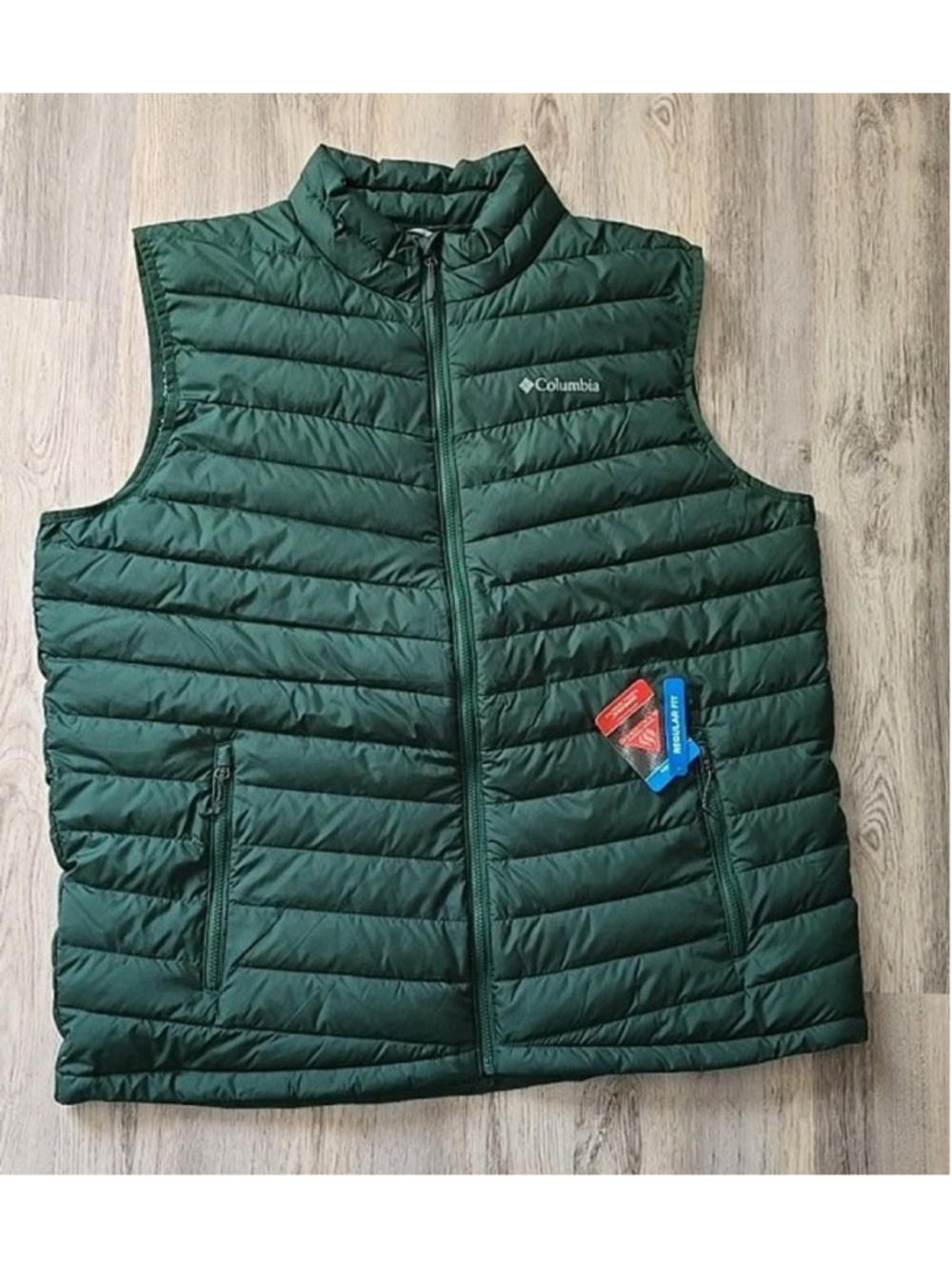 Columbia Mens Green Down Insulated Puffer Vest Slope Edge Size XXL NWT